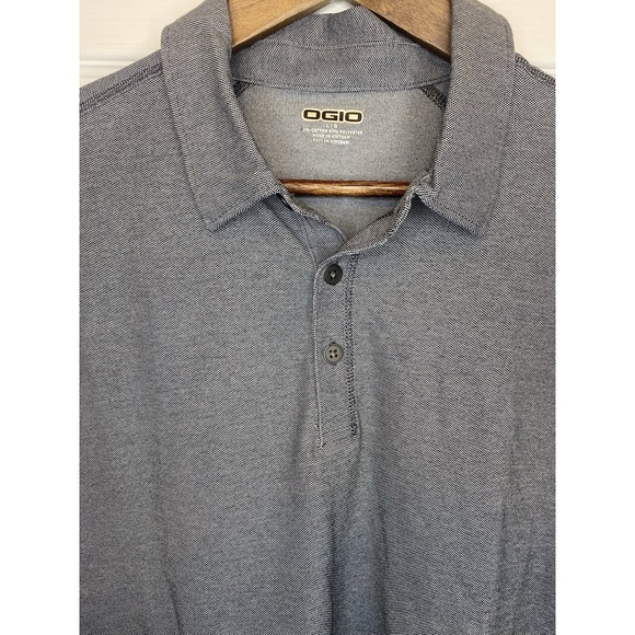 OGIO Polo Golf Short Sleeve‎ Shirt Gray Lightweight Men's Large - Picture 1 of 3